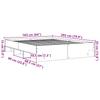 Bed Frame without Mattress Concrete Grey 160 x 200 cm Engineered Wood