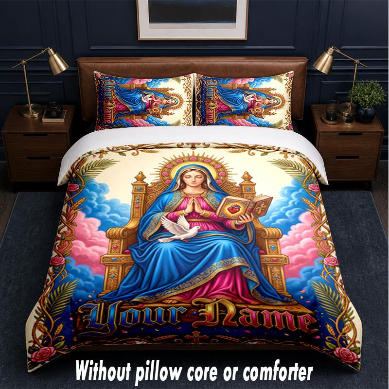 Other Similar Designs Theme Custom Text Or Name 3Pcs Bedding Set,1 Flat Sheet & 2 Pillowcases Personalized Home Bedding