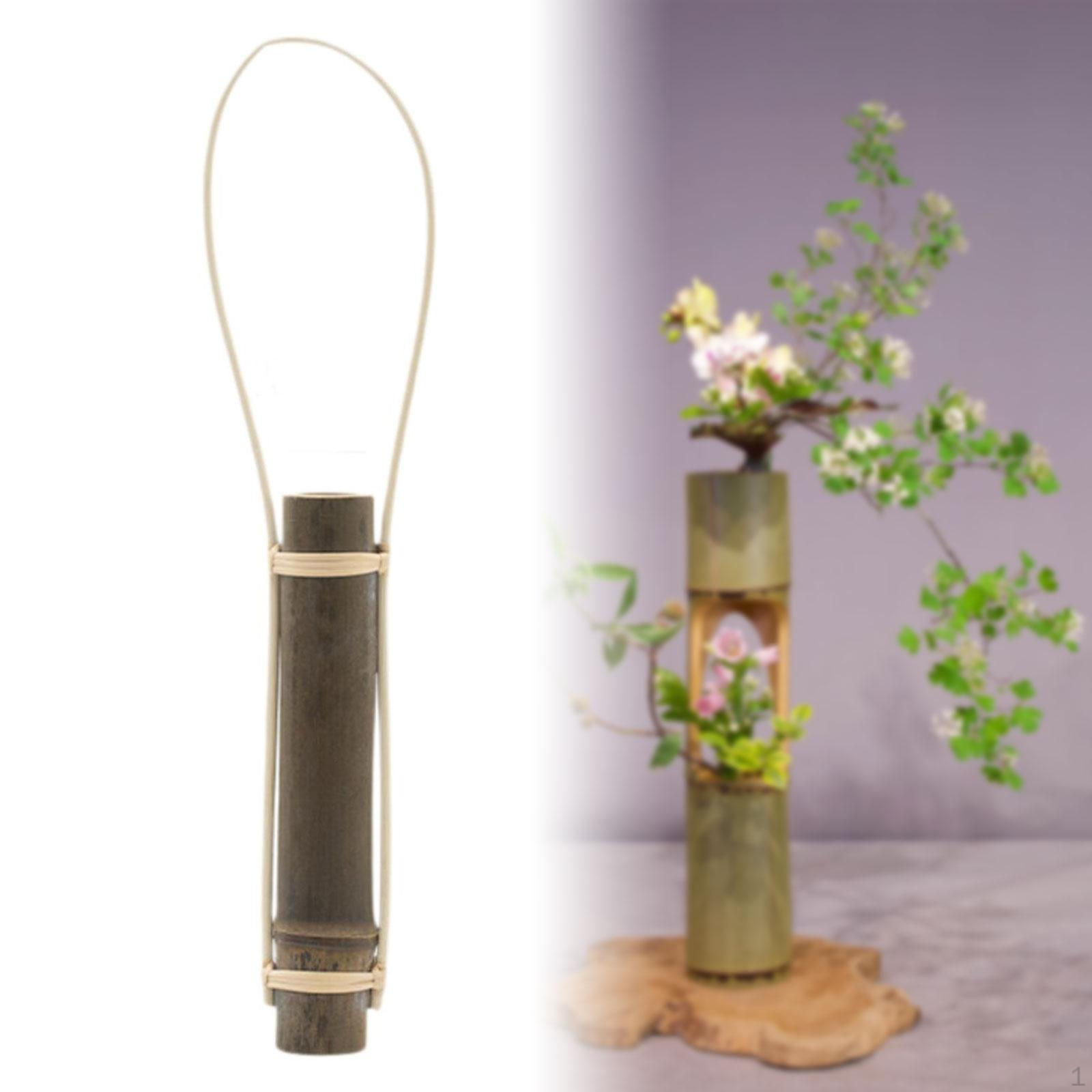 

Bamboo Flower Vase Table Centerpiece Decorative Tabletop Ornament Modern Minimalist Design Style A