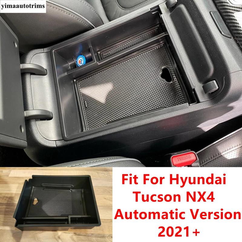 Car Central Control Armrest Storage Box Container Organizer Holder Tray Accessories For Tucson NX4 Automatic Version -