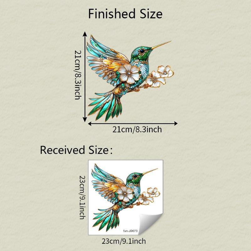 Malovaný pták Domov Balkon Skleněné okno Zkrášlení a Dekorace Elektrostatické UV Samolepky na okno Bez zadního lepidla