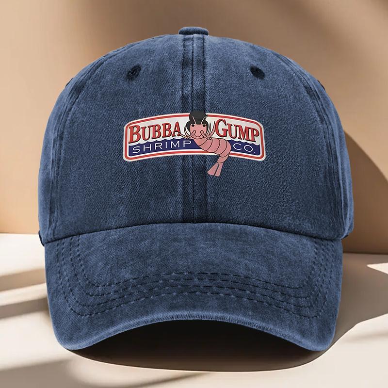 A MenS BUBBA Printed Baseball Cap Vintage And Versatile Suitable for Both Men And Women with an Adjustable Fit Wearable in