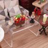 Furniture Model Table Good Craftsmanship Adorable Plastic Dollhouse Coffee Small Table Leisure Mini Model for Micro Landscape