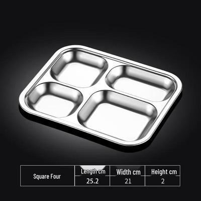 Stainless Steel Divided Meal Tray Set