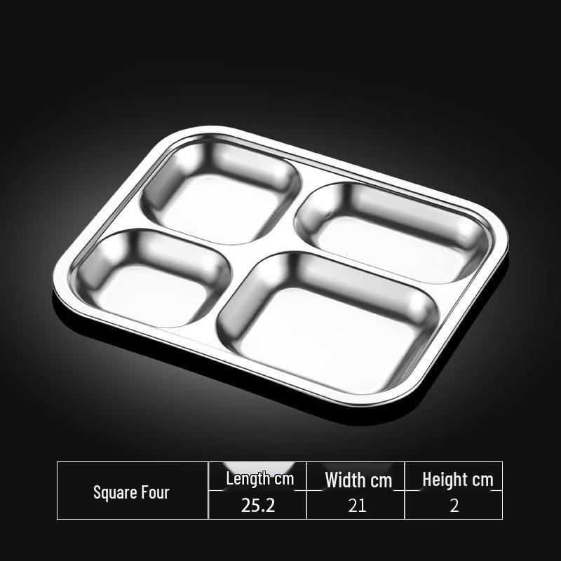 Stainless Steel Divided Meal Tray Set