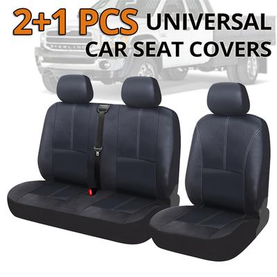 2+1 Leather Car Seat Covers Custom Tailored Heavy Duty Waterproof Van Seat Cover