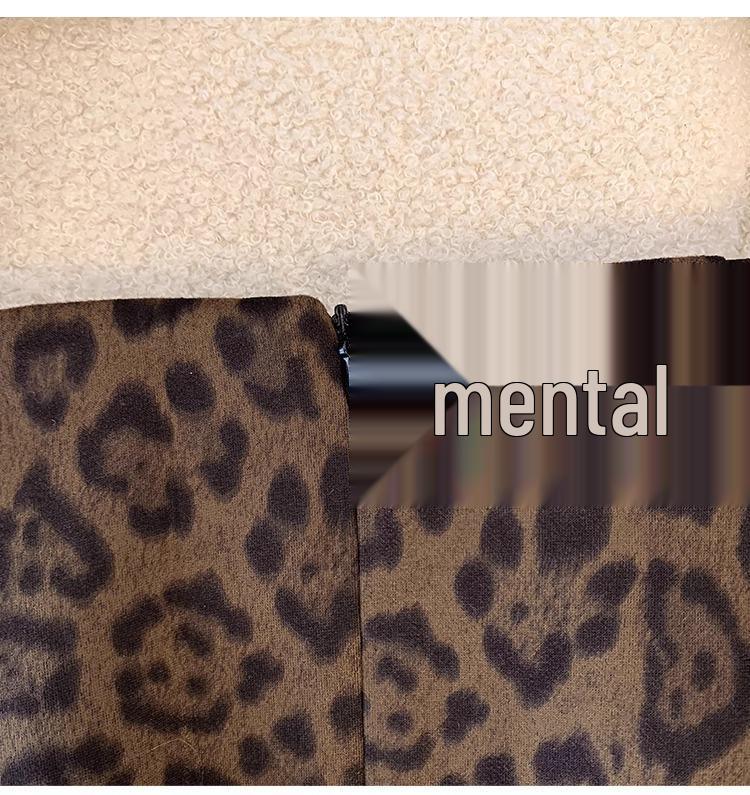 Übergröße A-Linien Midi-Rock mit Leopardenmuster - Herbst/Winter 2024