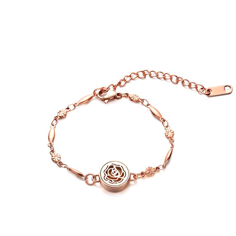 Twist Thread Aromatherapy Bracelet Stainless Steel Hollow Perfume Bangle Titanium Steel Essential Oil Scented Jewelry