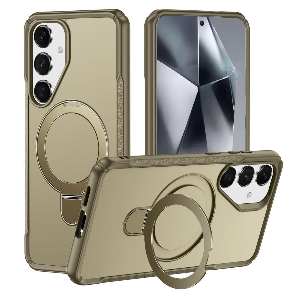 Applicable To Samsung S25Ultra Mobile Phone Case A36 Magnetic Suction Bracket S25Edge Skin Feeling A06 Anti-drop Protective Case S24