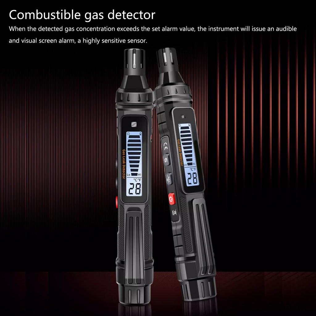 Portable Combustible Gas Leak Detector with Audible & Visual Alarm Natural Gas Leak Detector for Methane & Propane