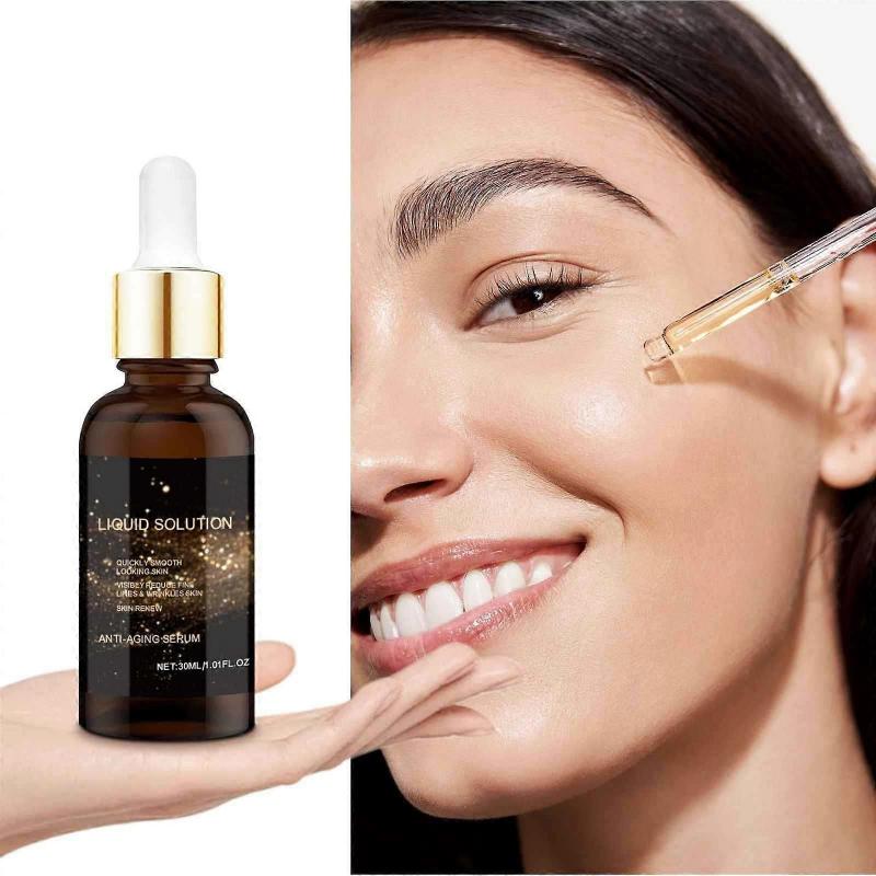 1-3X Anti-Aging Gesichtsserum, Olavita Flüssige Lösung Strafft die Haut intensiv, Glättet Falten & Fältchen NEU