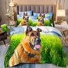 Seturi de plapumă/pilotă pentru câini Lenjerie de pat neagră Tavă de pernă King Queen Twin Full Size Băieți Copii Set Pat Animal Textile de acasă