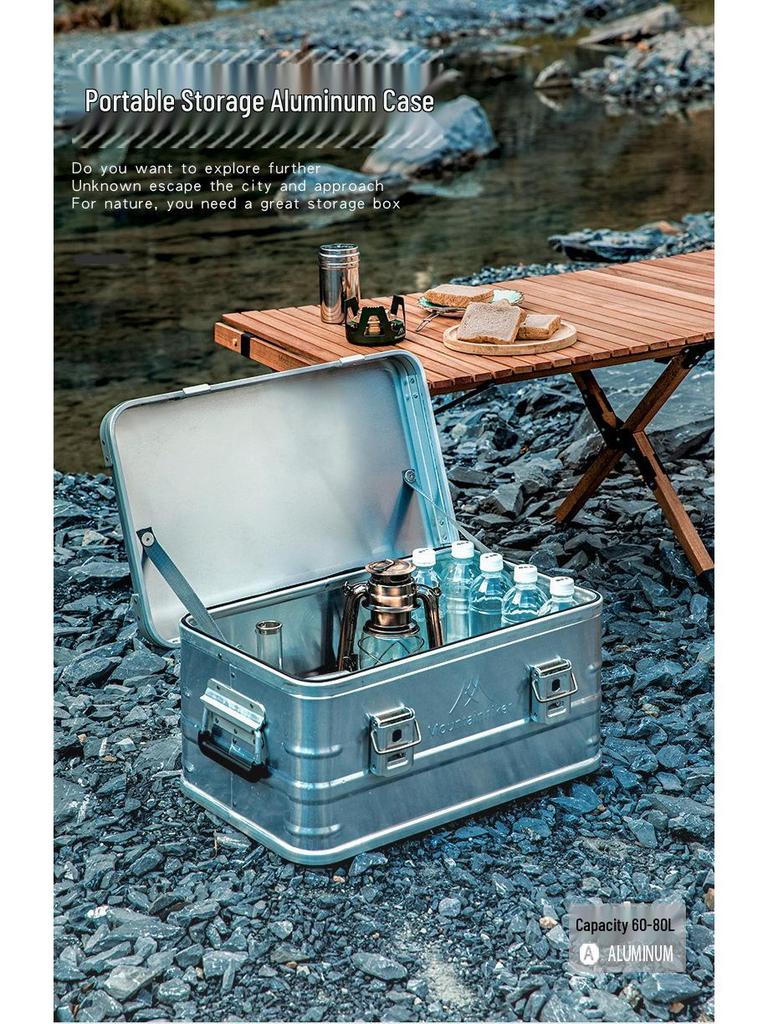 Large Multi-functional Aluminum Storage Box for Outdoor Camping & Vehicle Use