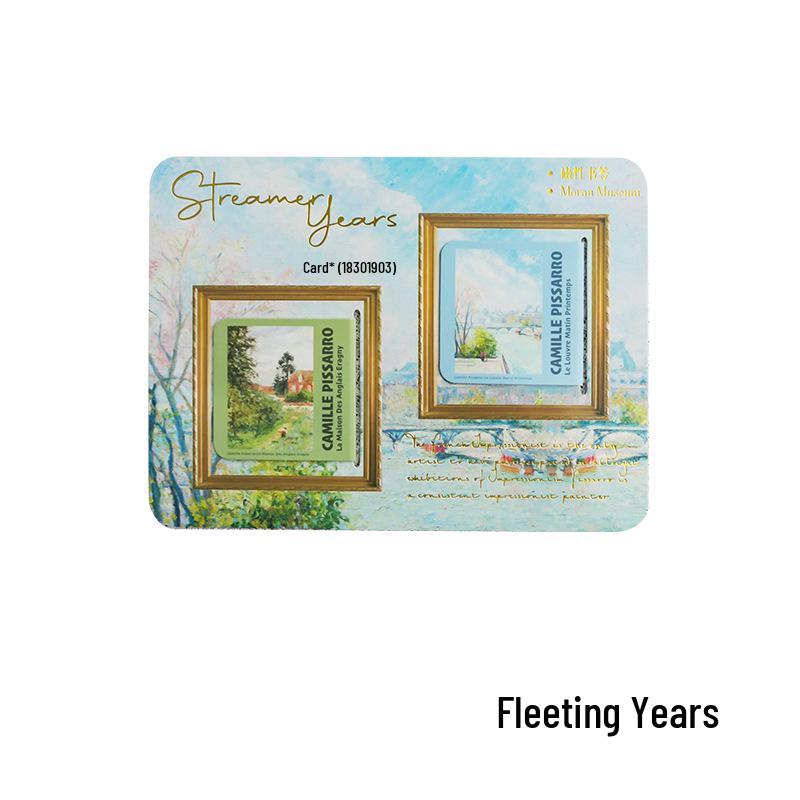 Set mit 4 magnetischen Lesezeichen mit weltberühmten Gemälden: Monet & Van Gogh