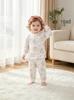 Unisex Cotton Baby Autumn Pajamas: Boneless Pants Set with Shoulder Snap for Infants & Toddlers