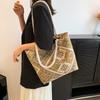 Women's 2024 Large Capacity Ethnic Style Tote: Trendy Single Shoulder Commuting Bag for Students