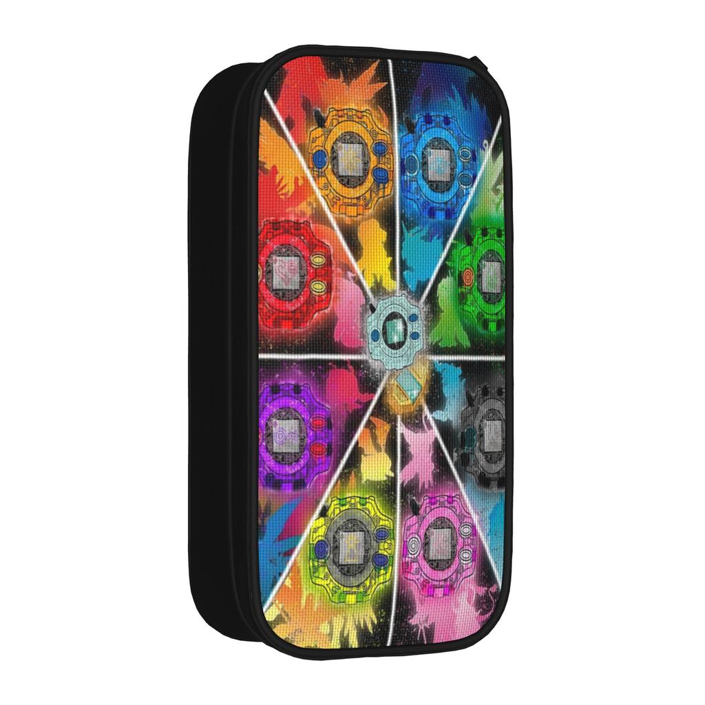 Fashion Team Digimon Pencil Cases Pencil Pouch Pen Holder for Student Large Storage Bag School Supplies Gift Stationery