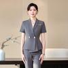 Women's Professional Short Sleeve Summer Suit – Elegant Formal Wear for Manager, Secretary, Hotel Front Desk, and Reception Work.