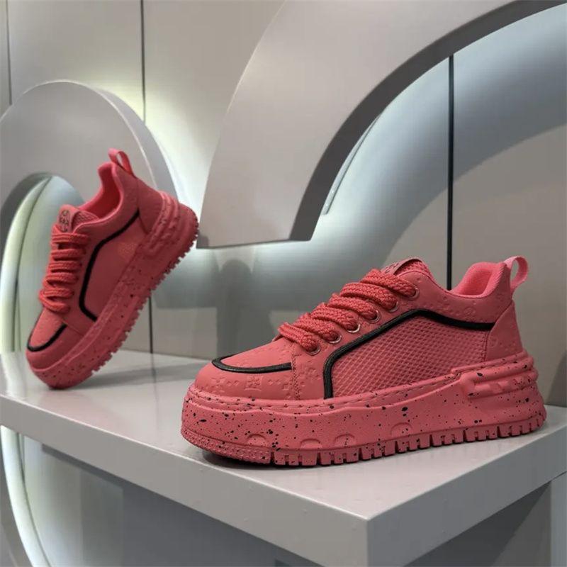 2026 Summer Trendy Mid-Top Sneakers - Breathable Mesh Platform Shoes with Elevated Comfort, Versatile Athleisure Design for Urban Street Style