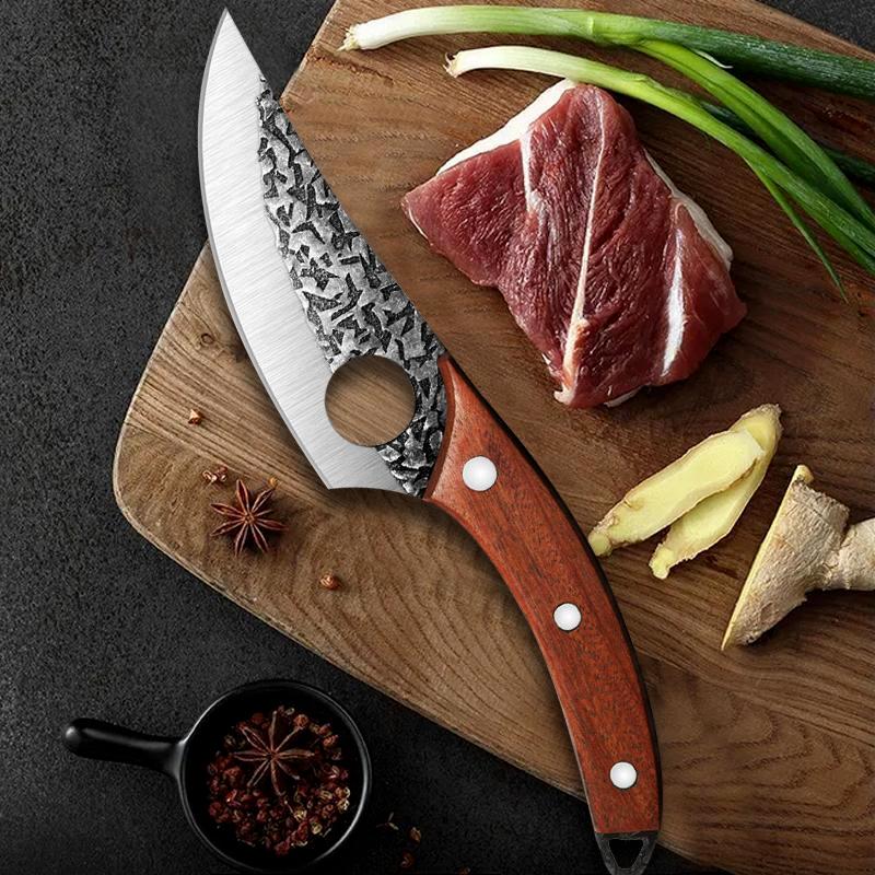 

2 шт. нож для мясника, кованый нож для обвалки, нож для мяса, кухонный нож из нержавеющей стали A with cover