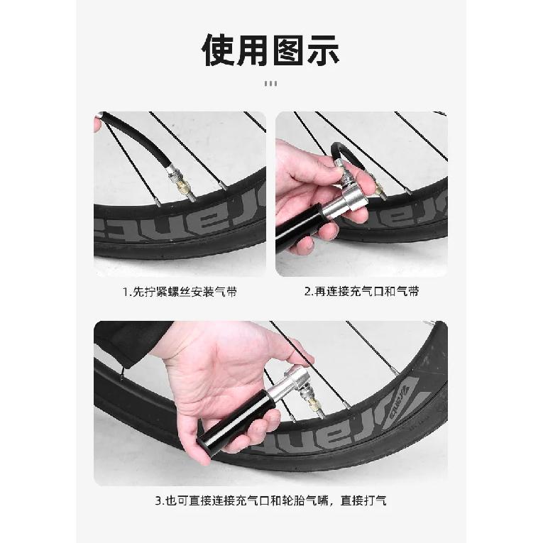 Mountain bike aluminum alloy mini pump portable road car American French mouth general purpose basketball handheld inflator pump
