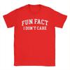 Fun Fact I Dont Care T Shirt Funny Men Women Cotton Short Sleeve Tshirt Fun Fact Tee Soft Breathable Loose Tee Shirt