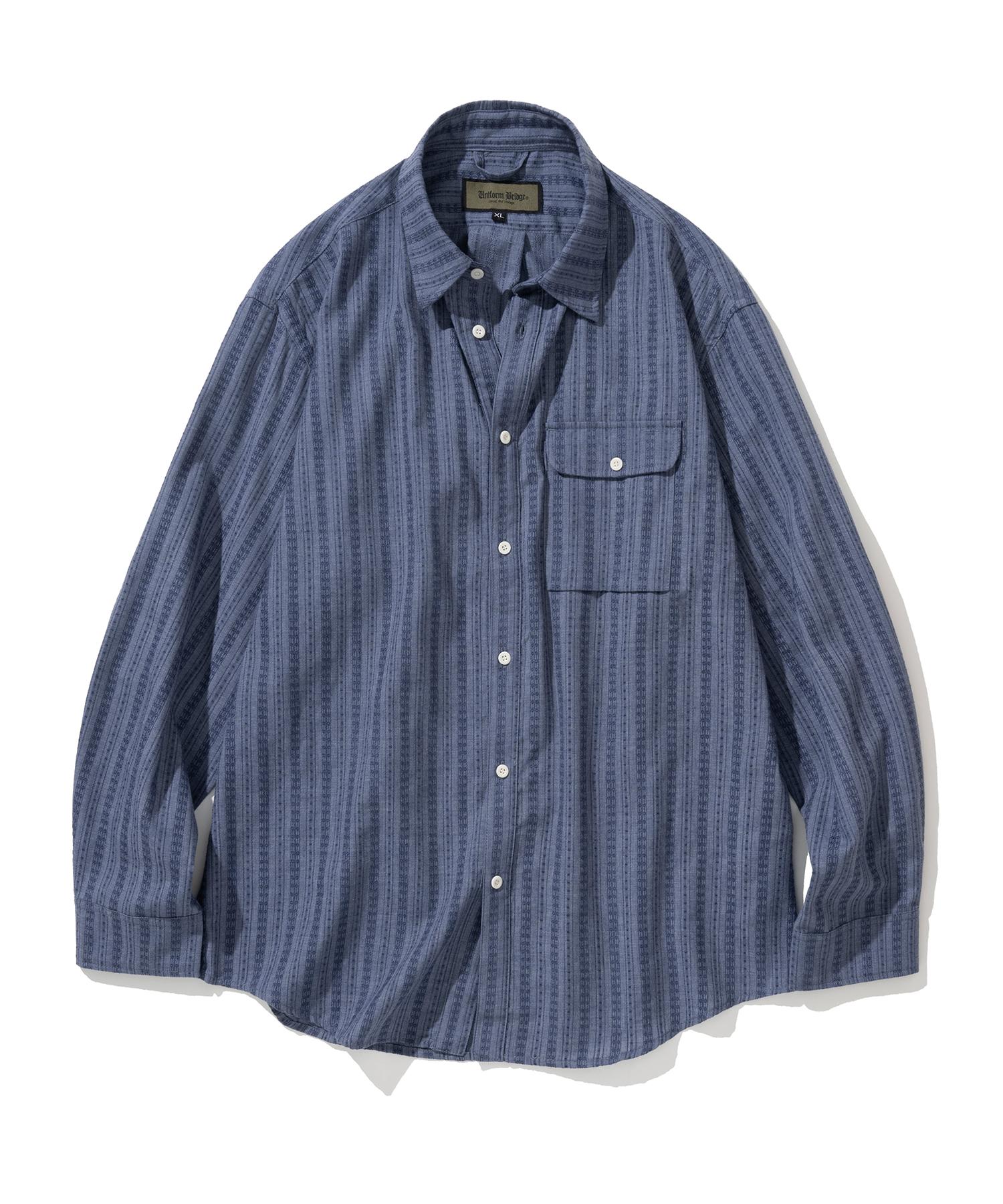 Uniform Bridge Vintage Pocket Shirt Blue Stripe S