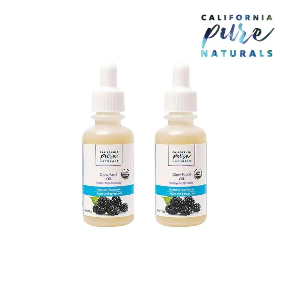 California Pure Naturals Organic Glow Facial Oil Set 30ml x 2