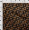 oneOone Cotton Poplin Brown Fabric Tropical Quilting Supplies Print Sewing Fabric By The Yard 42 Inch