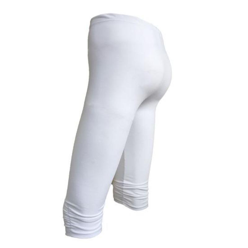High Waist Solid Color Mid-Calf Stretchy Women Leggings Cropped Pants Bottoms for Running