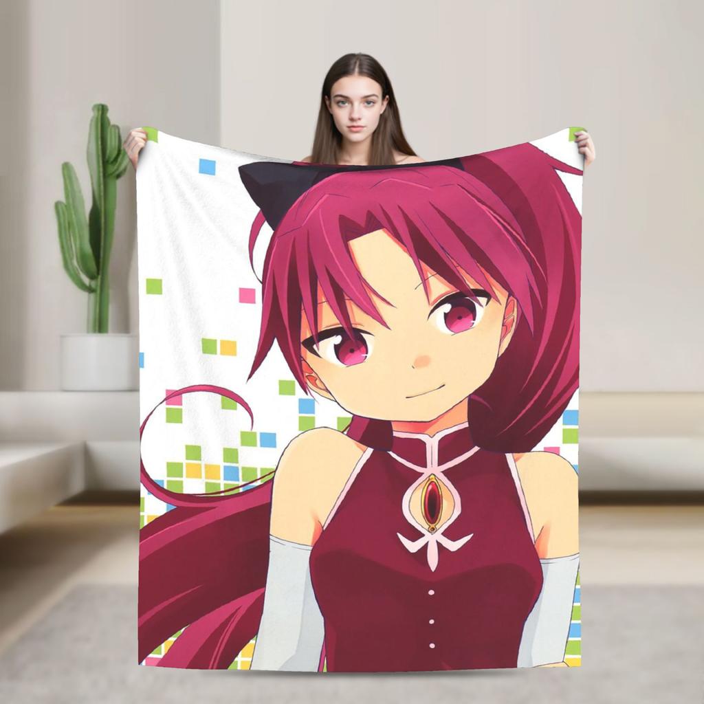 Mahou Shoujo Puellas Magis Madokas Magicas Blankets Sayaka Miki Flannel Awesome Warm Throw Blanket for Coverlet Textile Decor