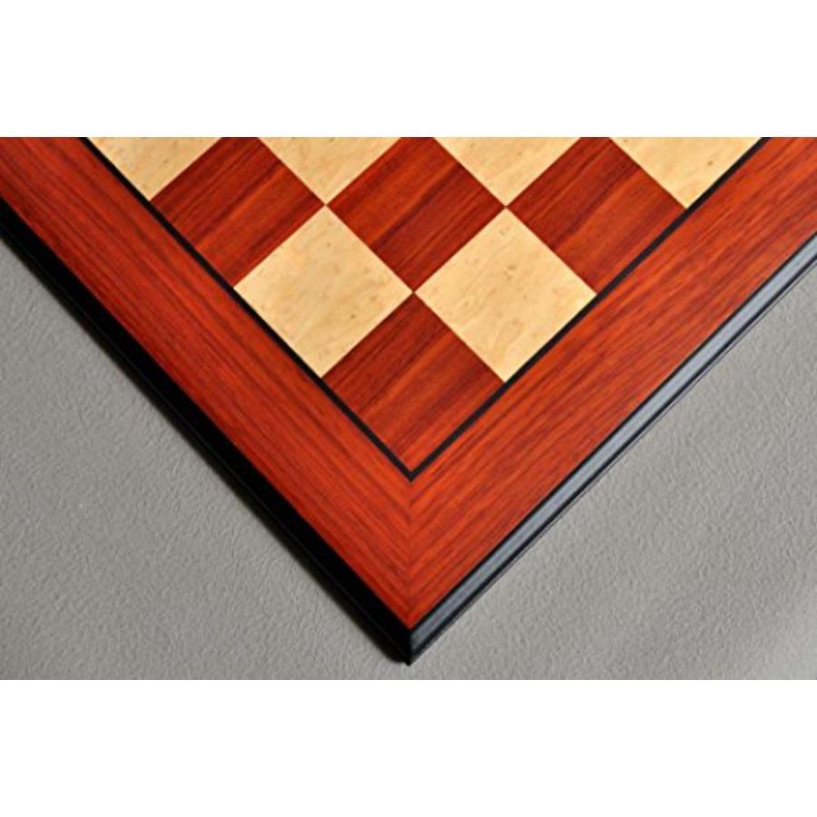 

Standard Traditional Chess Board with 2.25 Pieces in Coral Ash Root and Bird s Eye Maple Wood Featuring a Smooth Satin Finish I United States