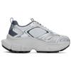 New MLB New York Yankees Anti Slip Wear Resistant Low Top Chunky Sneakers Unisex Light Gray 3ASHWD15N-50GRL