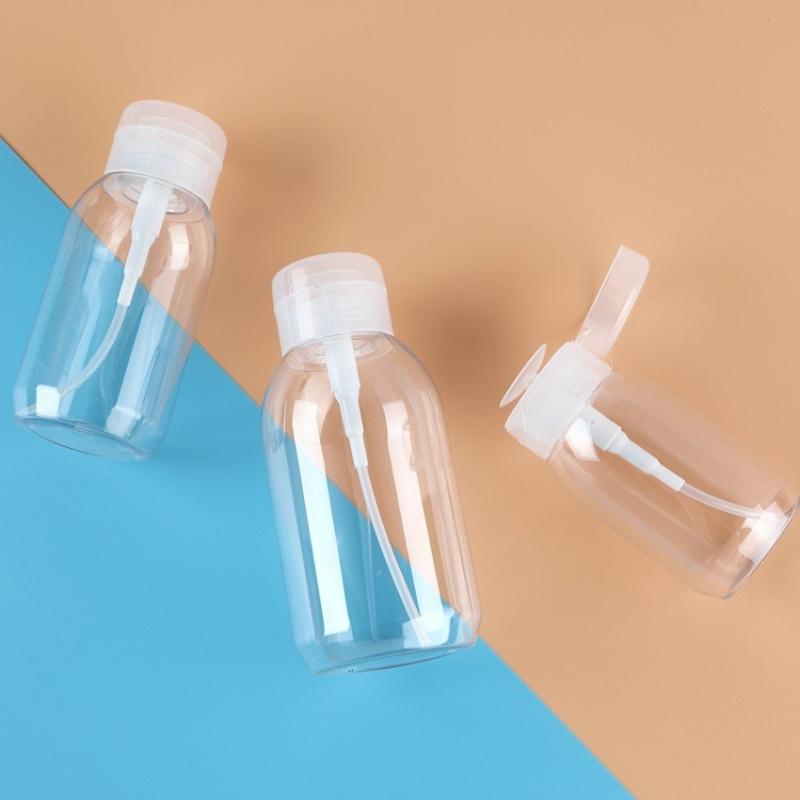 200/300/500Ml Refillable Bottle Push-Type Bottling Push Down Empty Pump Dispenser Bottle For Nail Polish Makeup Remover Bottle