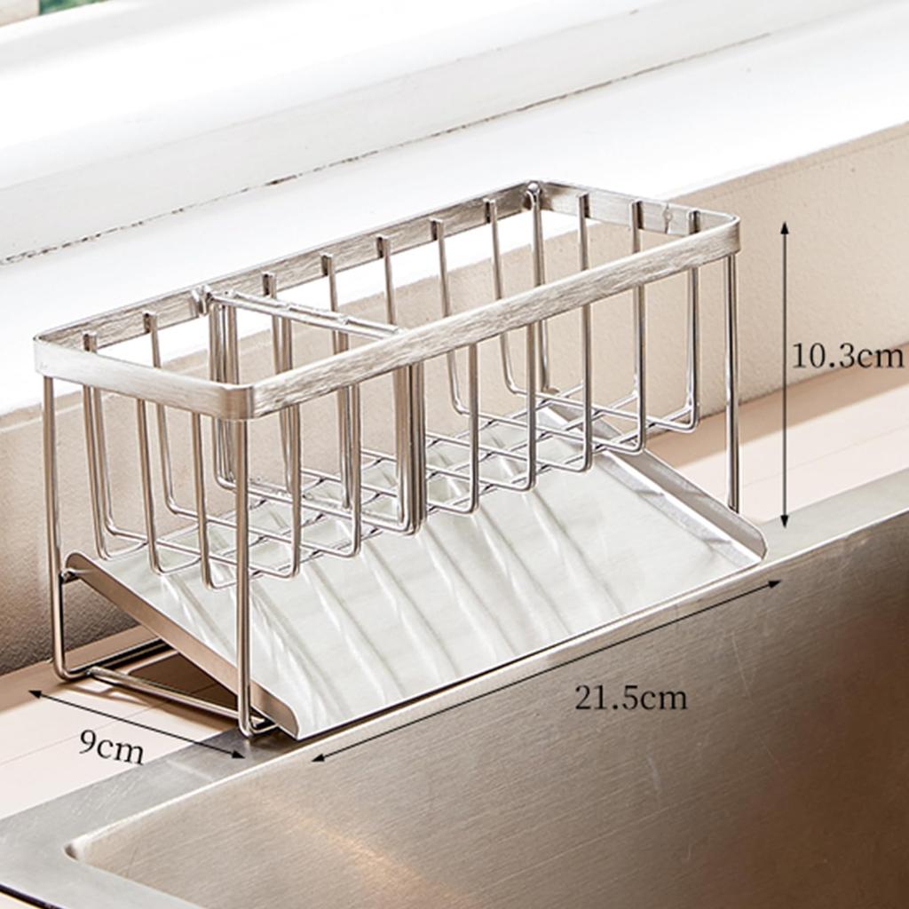 TATIU Sponge Sponge Kitchen Sponge Water Rust Stainless Sponge and Scrubber Washbasin Movable Detergent Scrubber Holder Holder, Holder, Rack, Flowing,