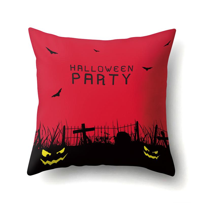 Halloween Polyester Pillowcase Car Pumpkin Sofa Cushion Cover Office Home Living Room Pillowcase