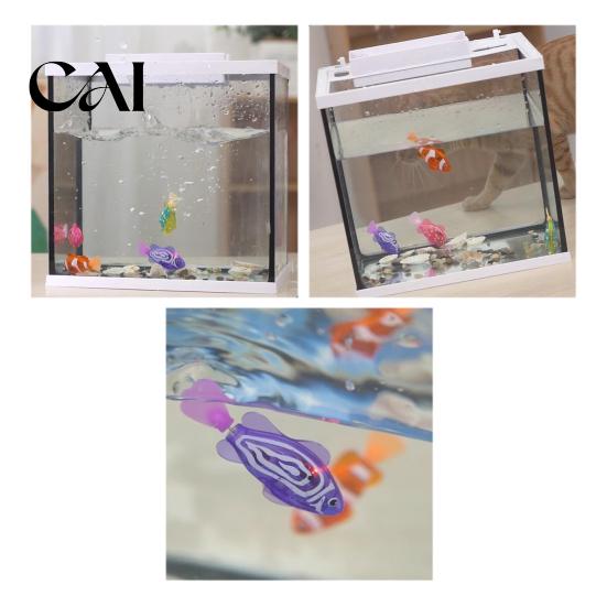 Glowing Fish Toy 4/6Pcs Water-Activated Electronic Toy, Waterproof Robotic Swimming with LED Light, Interactive for Bathtub, Pool, Aquarium