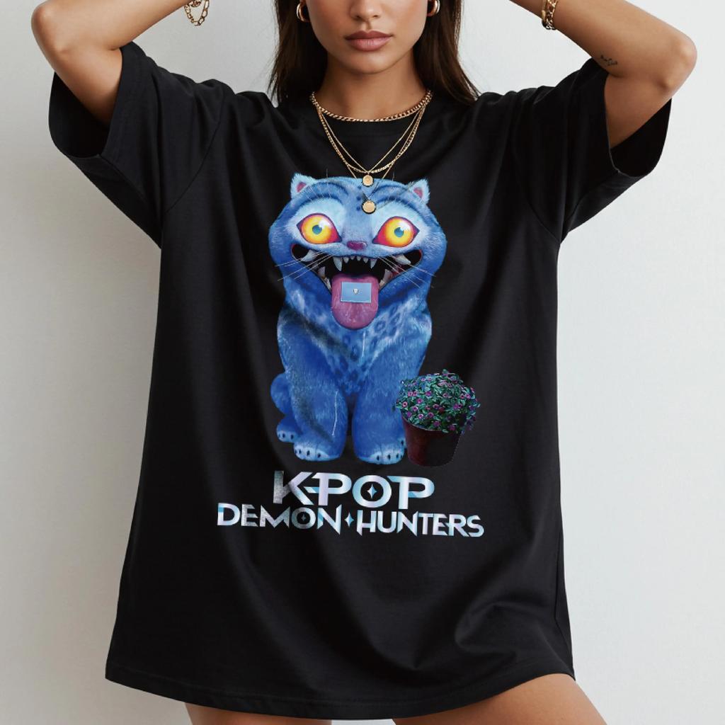 KPop Demon Hunters Tiger Summer T-shirt Harajuku O-neck Casual Shirt Gift