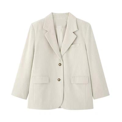 Blazer Damen Herbst Dünn Temperament Vielseitig Retro Lässig Locker Anzug