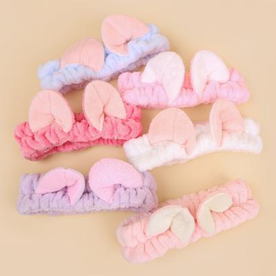 1/6PCS Spa Headbands for Makeup and Washing Face Cat Ears Hairbands Yoga Shower Elastic Head Band Wrap for Girls Women