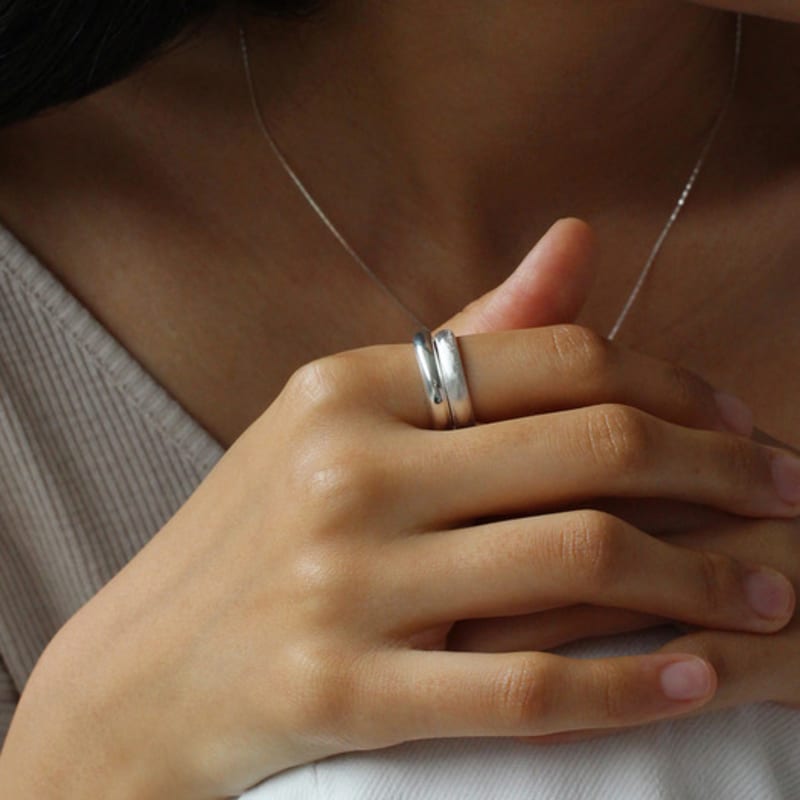 NORMALLEE [Silver 925] Basic Open Ring (Glossy Ver.)