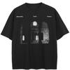 Streetwear Letter Graphic Zwart T-shirt Katoen Unisex Tops T-shirts Zomer Korte Mouwen T-shirt(3)