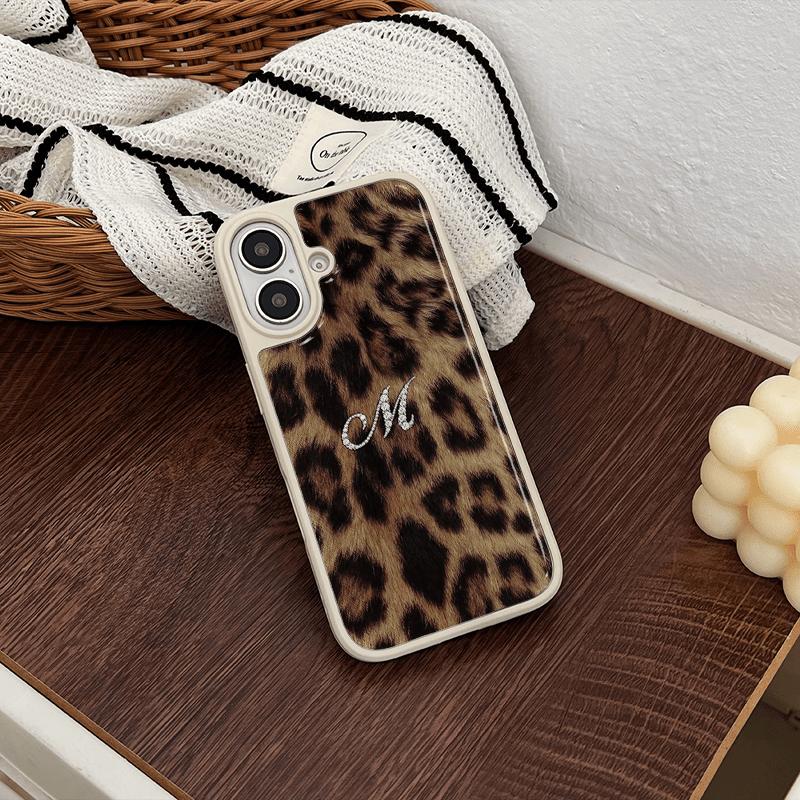 Leopard letter hydrogel phone case suitable for iPhone 17 16 15 14 13 12 11 Pro/Max/Plus anti drop and shockproof back cover