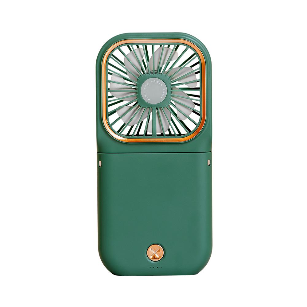 Foldable Neck Hanging Mini USB Fan: Portable Handheld and Desktop Stand Fan.