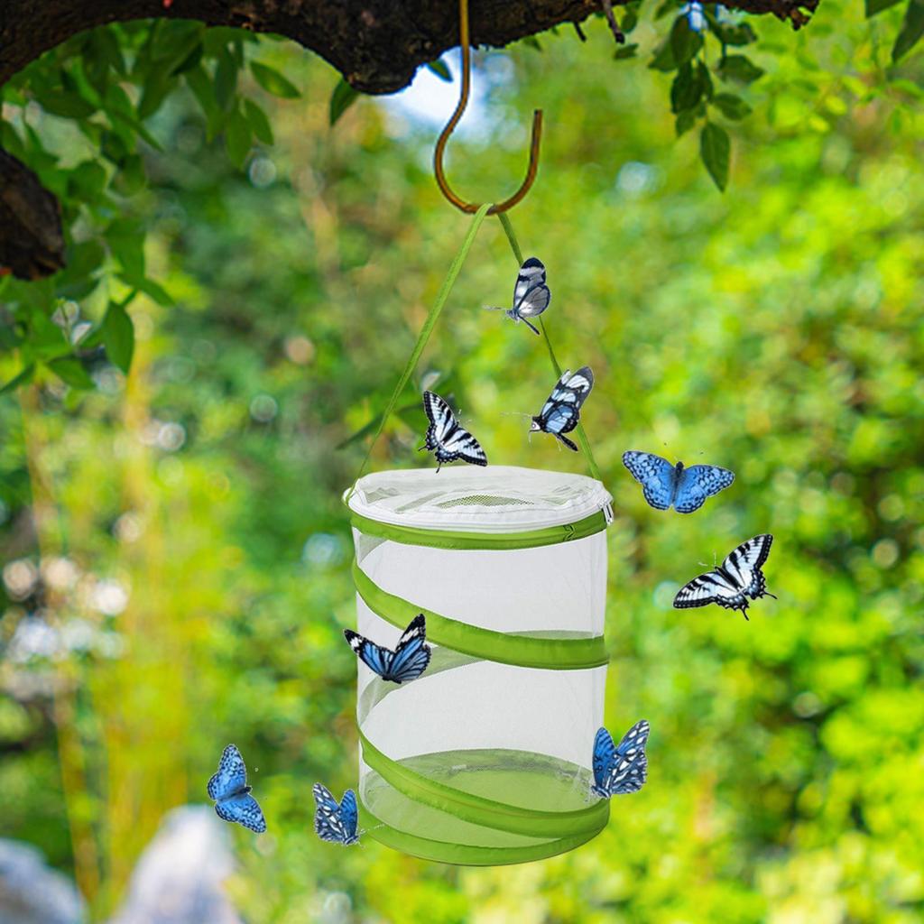 Foldable Insect Cage Butterfly Habitat Clear Mesh Enclosure Butterfly Enclosures Caterpillar Habitat Net Cloth Hatch Cage
