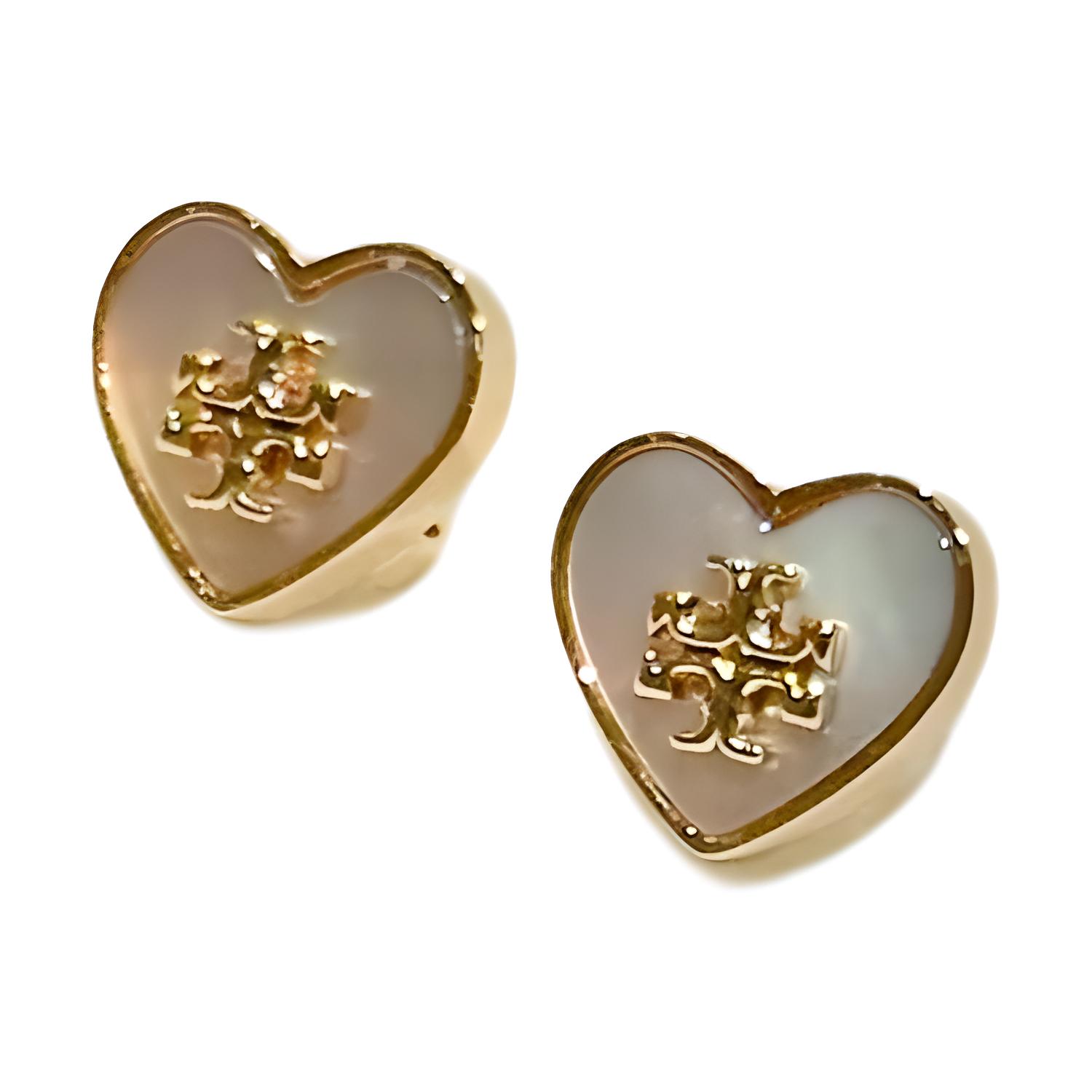Tory Burch Logo 18K Gold Plated Earrings Unisex earrings 157979-701 F,Gold