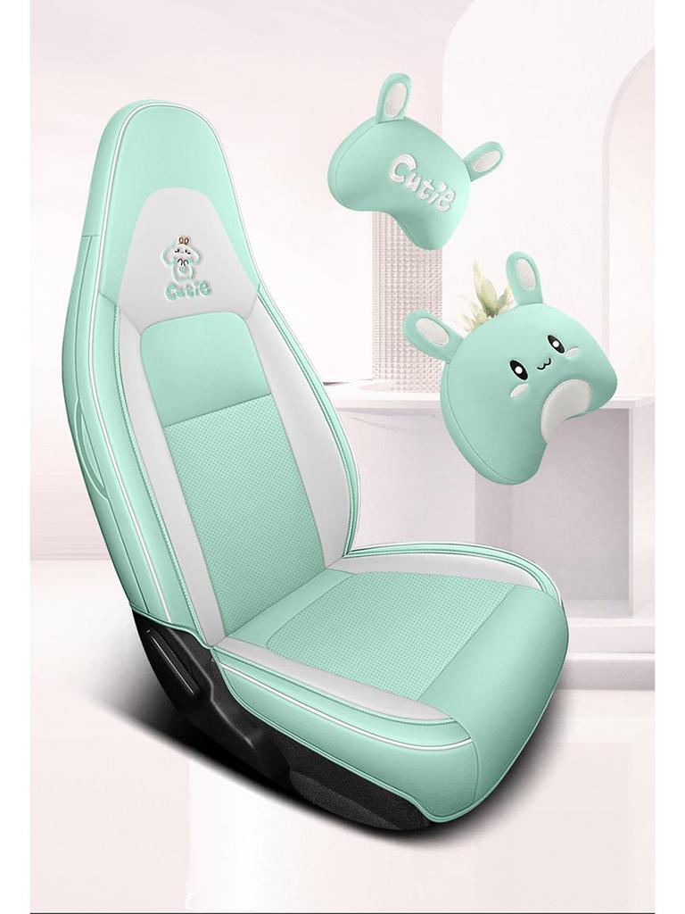 Cartoon Lingbao BOX Car Seat Cushion: Four-Season Full Surround Cover for New Energy Vehicles