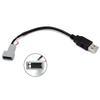 4 Pin Interface Car Adapter Vehicle USB Interface ABS Material Compatible With Radio Easy Installation USB To USB Connection