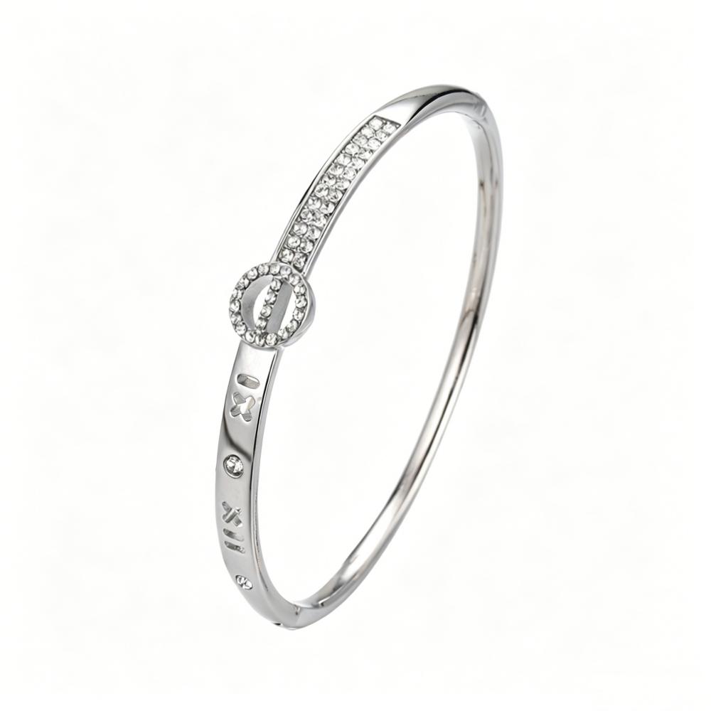 Alloy Bracelets Woman Bangle Zircon for Woman Golden Love Crystal Wedding Feminina Luxury Jewellery Gifts