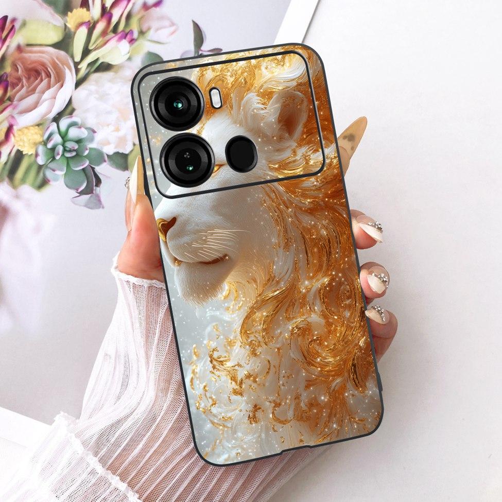 Coque Pour ITEL P40 Housse P662L Silicone Chat Mignon Mode Drôle Peinte Funda Pour P40 ITEL P 40 Coque de Téléphone